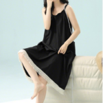 FENTENG Summer Pure Cotton Women's Strap Sleeping Skirt