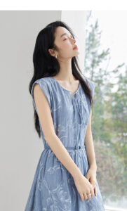 Duibai Retro Romantic Printed Dress