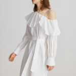 ELLE women's ruffle collar dress
