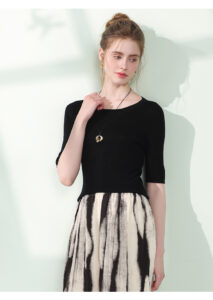 Lyocell Tencel blend classic minimalist T-shirt