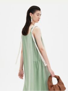 Self Who Cotton Blended Loose Strap Dress