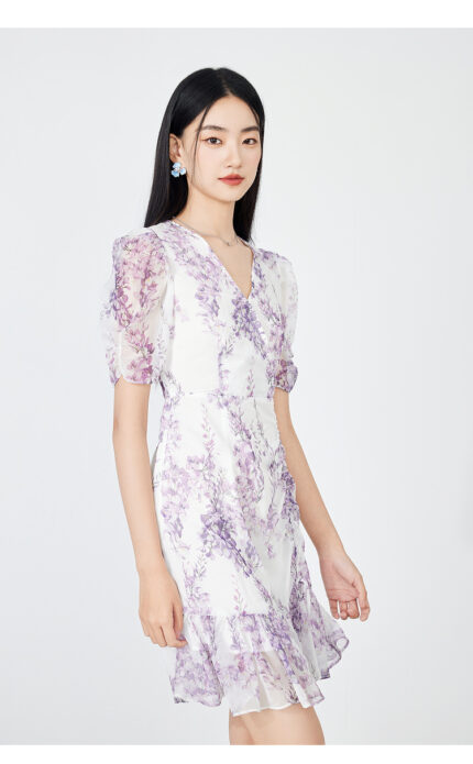 Elegant Puff Sleeve Dress