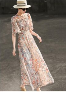 French elegant A-line dress