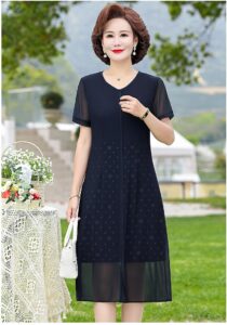 Middle aged dress, summer thin design
