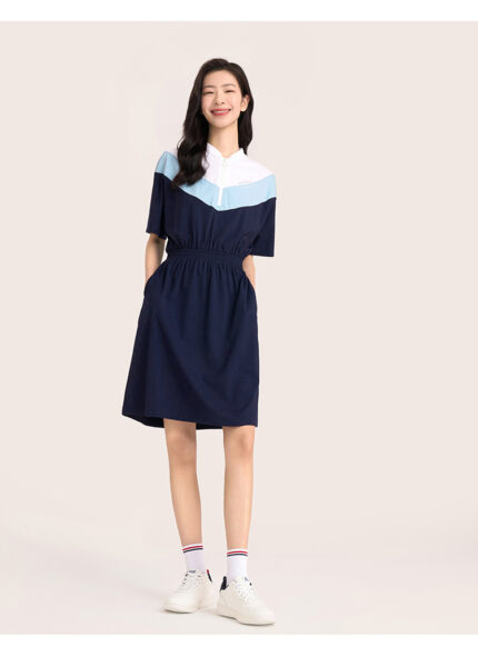 Vibrant contrasting loose dress