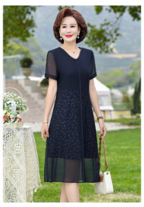 Middle aged dress, summer thin design