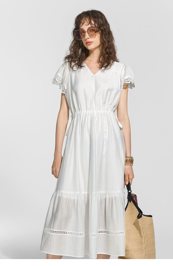 Island vacation lace dress