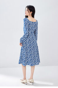 Floral Square Neck Dress