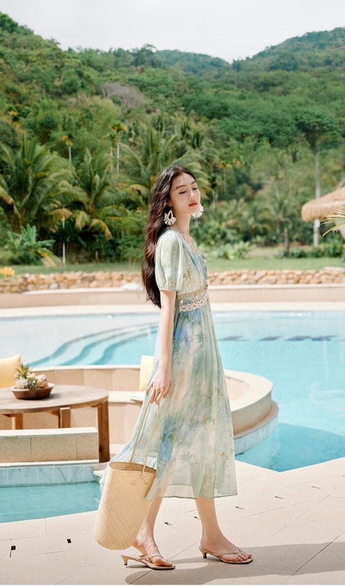 Ethnic snow spun dress