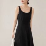 High end vest dress with camisole straps