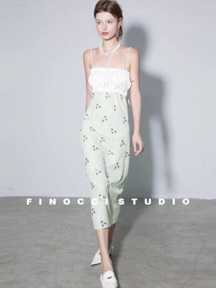 Bareback bow satin embroidered sequin dress