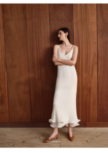 Strap Wave Long Skirt Sleeping Skirt