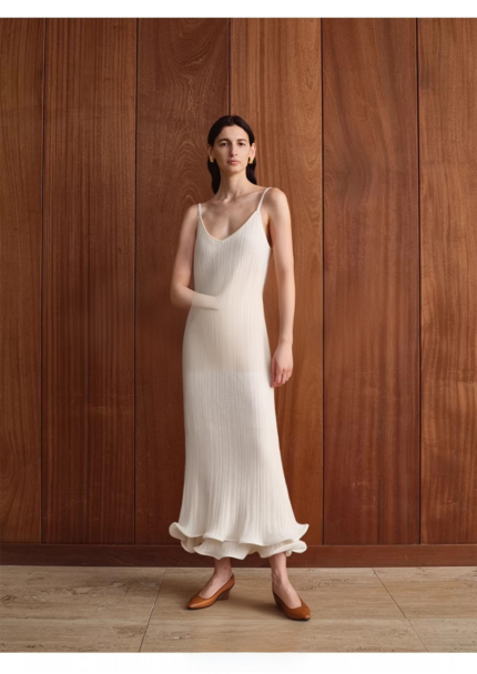 Strap Wave Long Skirt Sleeping Skirt