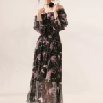 2026 Spring/Summer New One Shoulder French Floral Skirt