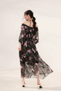 2026 Spring/Summer New One Shoulder French Floral Skirt