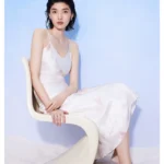 Holiday style silk camisole dress