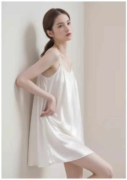 2026 new pure desire sexy silk suspender nightgown