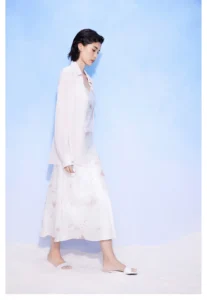 Holiday style silk camisole dress