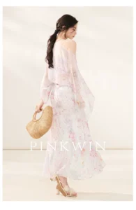 high-end floral skirt