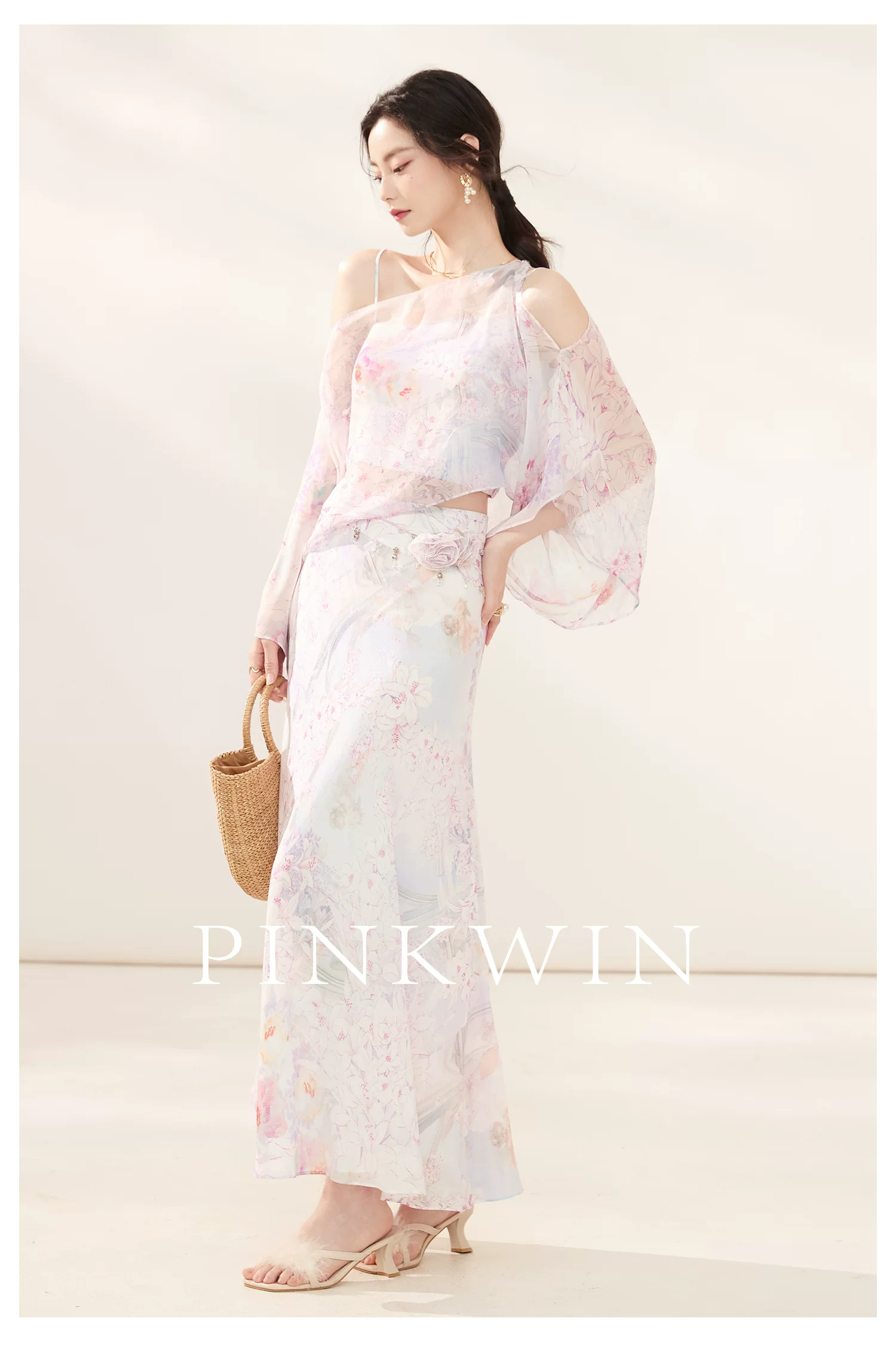 high-end floral skirt high-end floral skirt