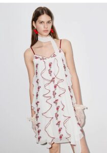 2026 new embroidered camisole chiffon dress