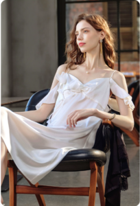 New silk camisole dress can be worn as an outerwear nightgown
