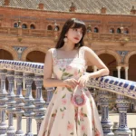 Tencel linen waist cinching dress
