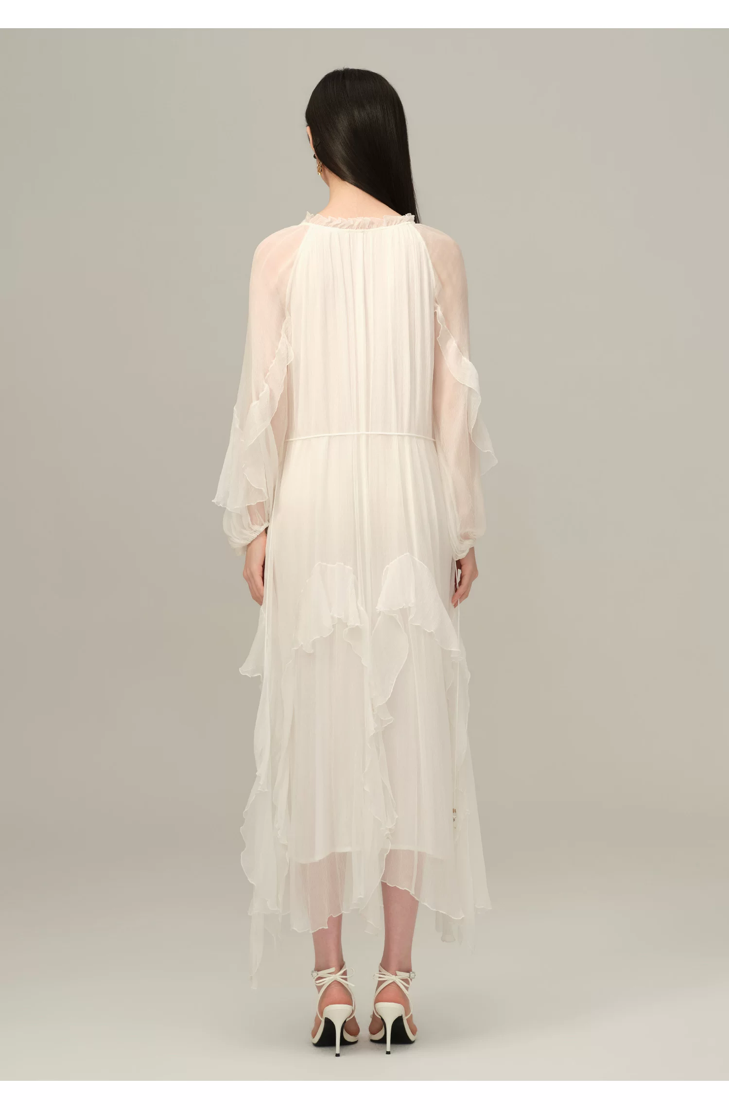 Silk white dress 2026 early spring new nightgown Silk white dress 2026 early spring new nightgown