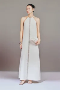 Heavy Industry Light Luxury Nail Bead Hanging Neck Dress
