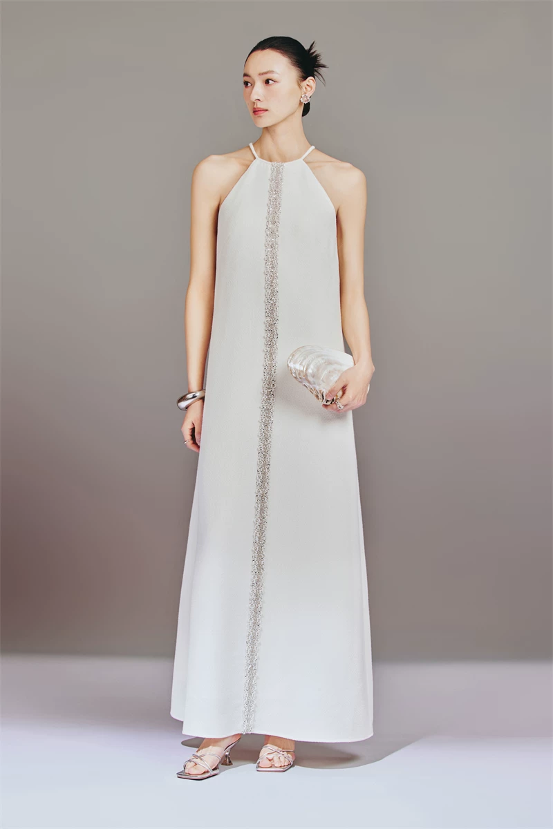 Heavy Industry Light Luxury Nail Bead Hanging Neck Dress Heavy Industry Light Luxury Nail Bead Hanging Neck Dress