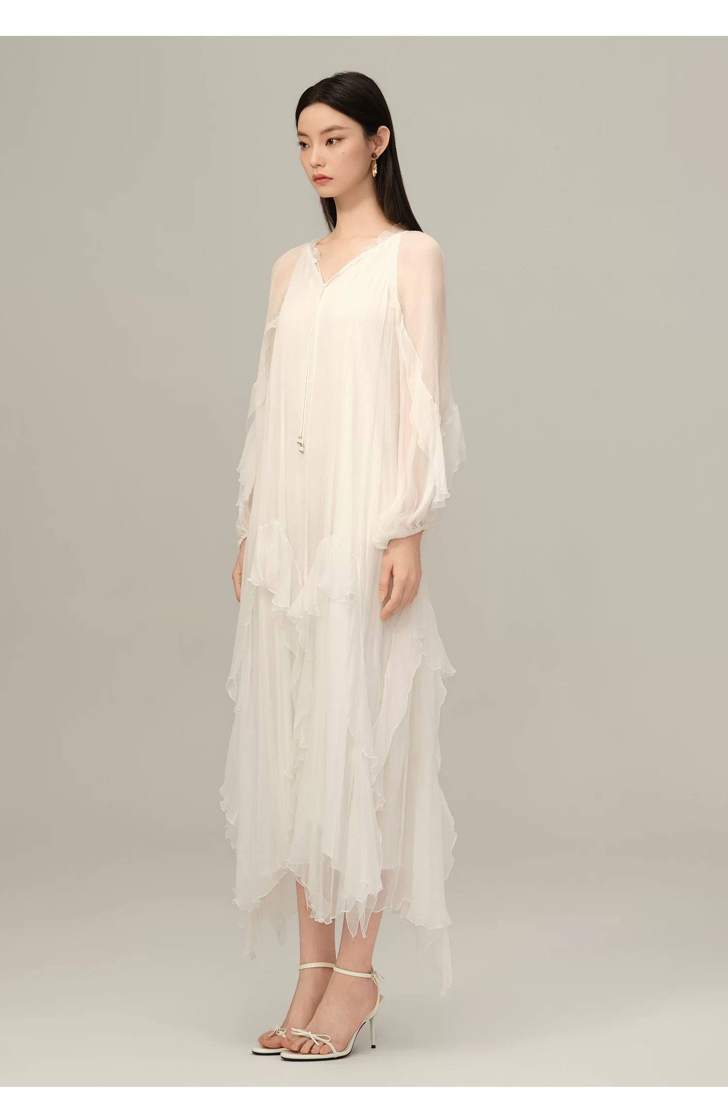 Silk white dress 2026 early spring new nightgown!!53065864 Silk white dress 2026 early spring new nightgown