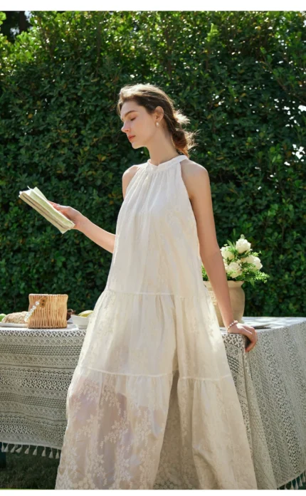 2026 new vacation camisole cake skirt long skirt