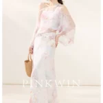 2026 new slim and luxurious floral skirt