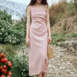 French pink camisole dress