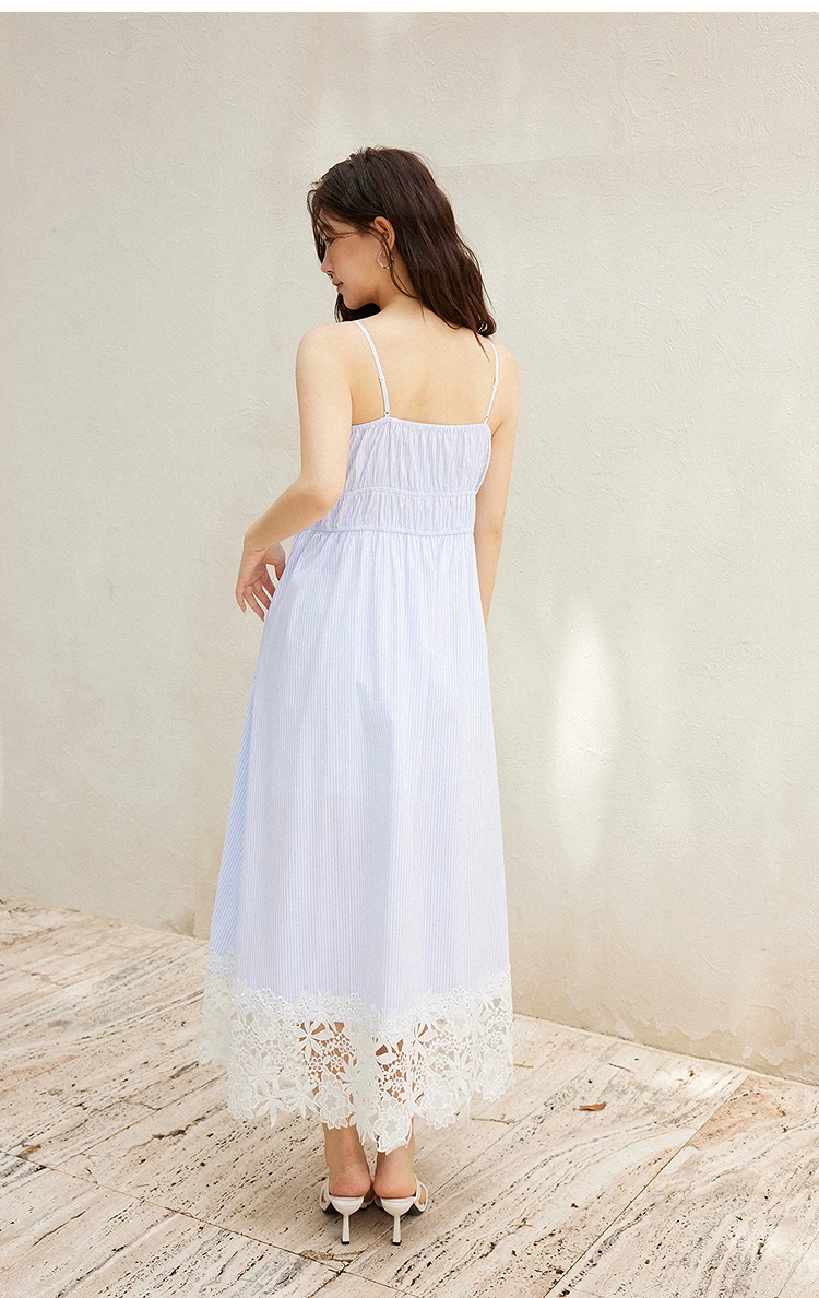 Holiday style striped lace top+half skirt+camisole skirt Holiday style striped lace top+half skirt+camisole skirt