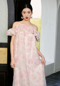 Sweet Light Wedding Dress Pink Bridal Morning Robe Dress