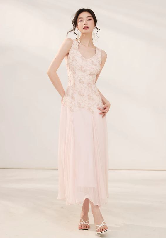 Silk Sleeveless Dress Summer 2026 New French Romantic Sweet Strap Skirt Silk Sleeveless Dress Summer 2026 New French Romantic Sweet Strap Skirt