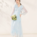 Silk dress 2026 high-end light luxury mulberry silk long skirt vacation dress