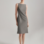 Classic wool suit dress for women