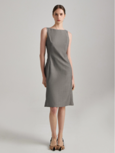 Classic wool suit dress for women