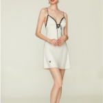 French retro light luxury sexy white lace camisole nightgown