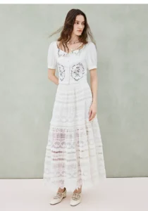French hollow lace skirt