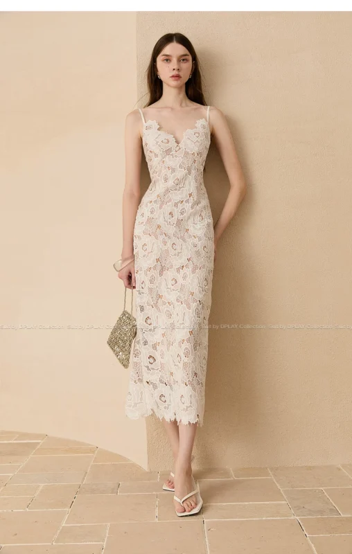 Summer new white camisole dress