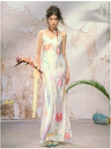 Printed camisole dress