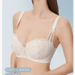Underwear women's thin summer shell cup big chest gathering bra lace sexy bra