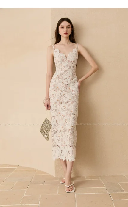 New white camisole dress for summer 2026
