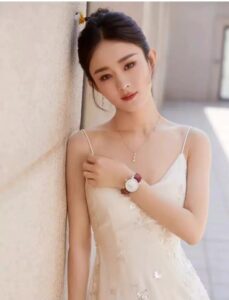 Fiber white suspender dress