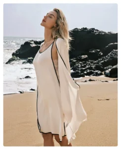Modal skin friendly breathable home morning gown and nightgown