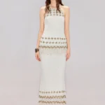 Printed midi skirt white mid length skirt
