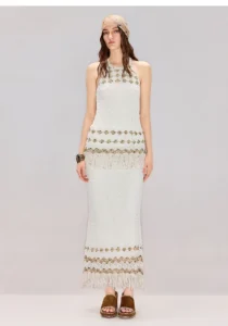Printed midi skirt white mid length skirt